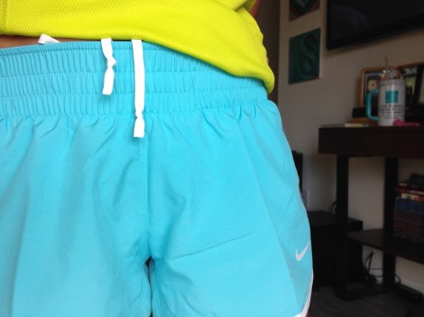 Front view of the Nike Dash 3" shorts.