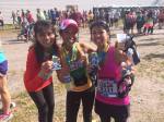 My aunt Susan, my sister Charry, and me at the 2014 Gate River Run