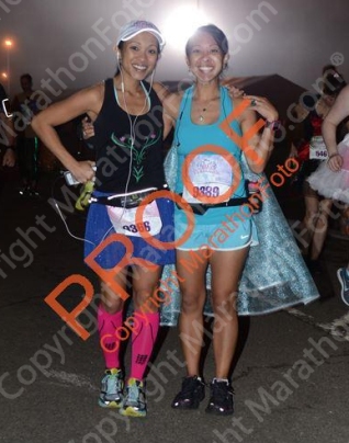 Met up with my sister before the race - 2014 Princess Half Marathon